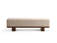Reena - Upholstered Bench - Rich Brown / Beige