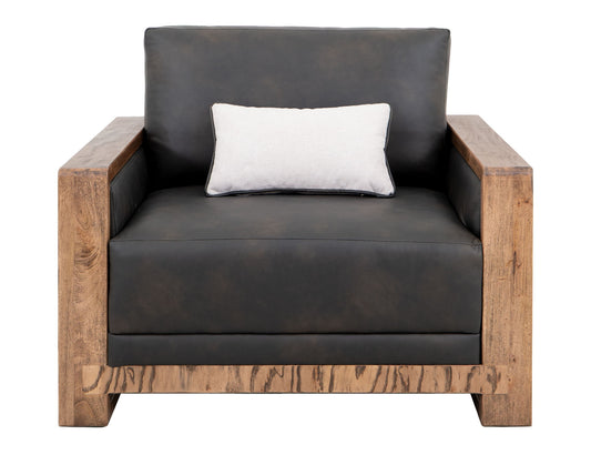 Ancora - Armchair - Dark Gray / Light Brown