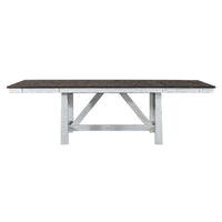 Farmhouse - Trestle Table - Two Tone White / Wood Tone