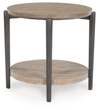 Dyonton - Round End Table - Light Grayish Brown