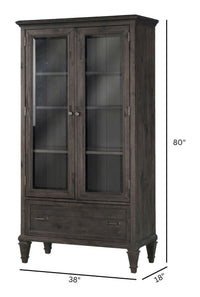 Sutton Place - Door Bookcase - Weathered Charcoal