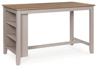 Harperfeld - 5 Pc. - Dining Table And 4 Barstools - Natural / Gray