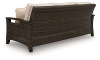 Monterey Point - Sofa With Cushion - Dark Brown