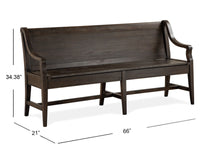 Westley Falls - Bench With Back - Graphite