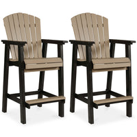 Fairen Trail - Black / Driftwood - Tall Barstool (Set of 2)