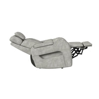Prime Time - P3 Recliner With 7 Colors Led, Cup Holders And Wireless Charger Controller - Leather Gel Light Gray