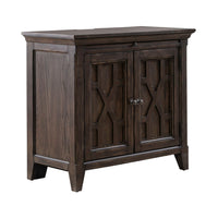 Paradise Valley - 2 Door Bedside Chest With Charging Station - Saddle Brown