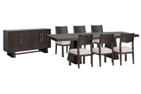 Tauren - 8 Piece Extendable Double Pedestal Dining Table Set
