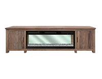 Natural Parota - Electric Fireplace - Brown Cappuccino
