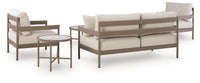 Bluff Trail - Loveseat, Lounge Chairs, Tables Set (Set of 5) - Beige