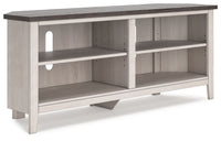 Dorrinson - Two-tone - Medium Corner TV Stand