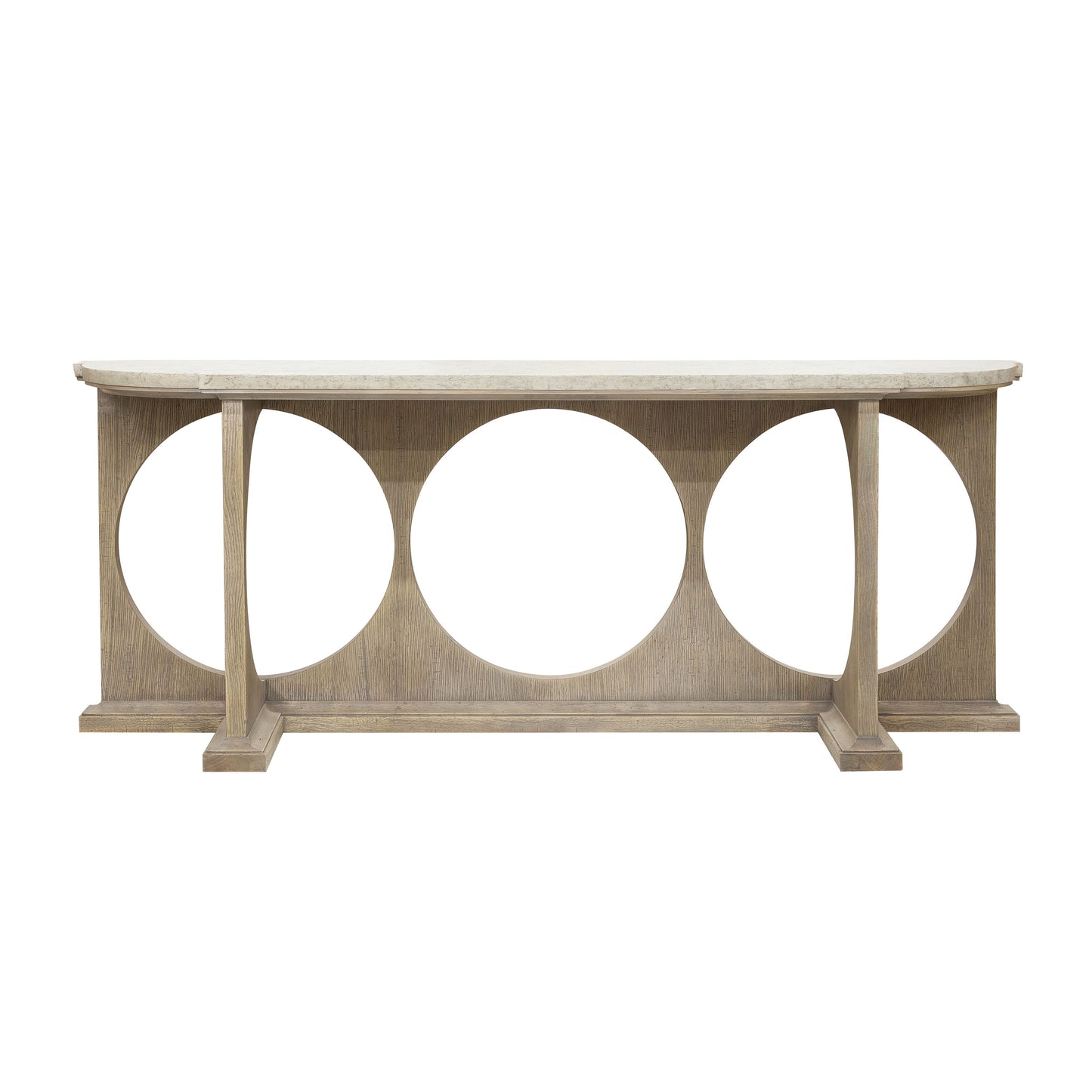 Pulaski Accents - Modern Entryway Console Table with Concrete Top - Gray & Light Brown