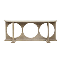 Pulaski Accents - Modern Entryway Console Table with Concrete Top - Gray & Light Brown