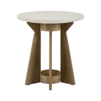 Berkley Square - Round End Table - Linen & Khaki