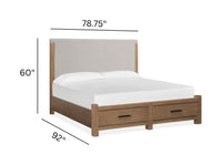 Plum Creek - Upholstered Panel Storage Bed