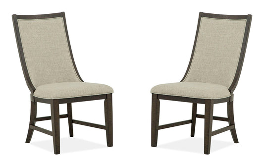 Westley Falls - Upholstered Host Side Chair (Set of 2) - Dark Brown