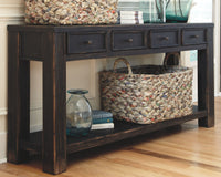 Gavelston - Black - Sofa Table