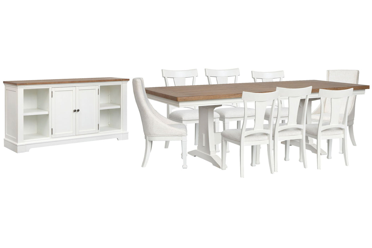 Kingston - Extendable Trestle Dining Table Set