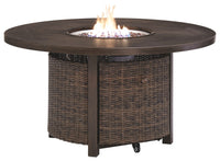 Paradise - Medium Brown - Round Fire Pit Table