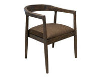Natural Teca - Wooden Armchair - Quartersawn Oak / Marooned Brown