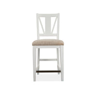 Heron Cove - Counter Chair With Upholstered Seat (Set of 2) - Chalk White