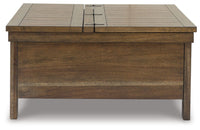 Moriville - Grayish Brown - Lift Top Cocktail Table