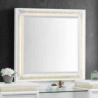 Reflections - Vanity Mirror - Pearl White & Rhinestone