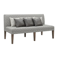 Gramercy - Upholstered Dining Settee - Dark Brown
