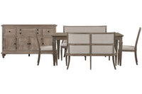 Lancaster - 6 Piece Extendable Rectangular Dining Table Set