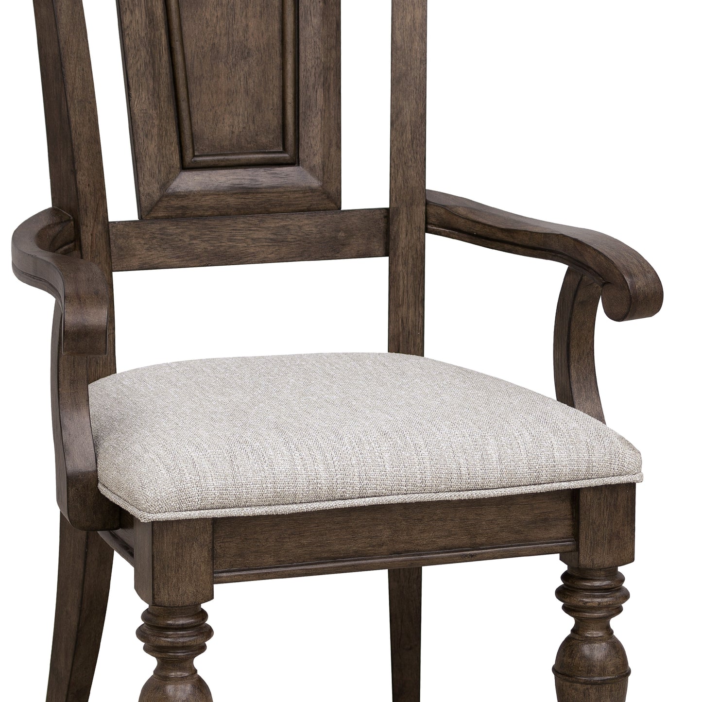 Woodbury - Wooden Arm Chair - Cowboy Boods Brown