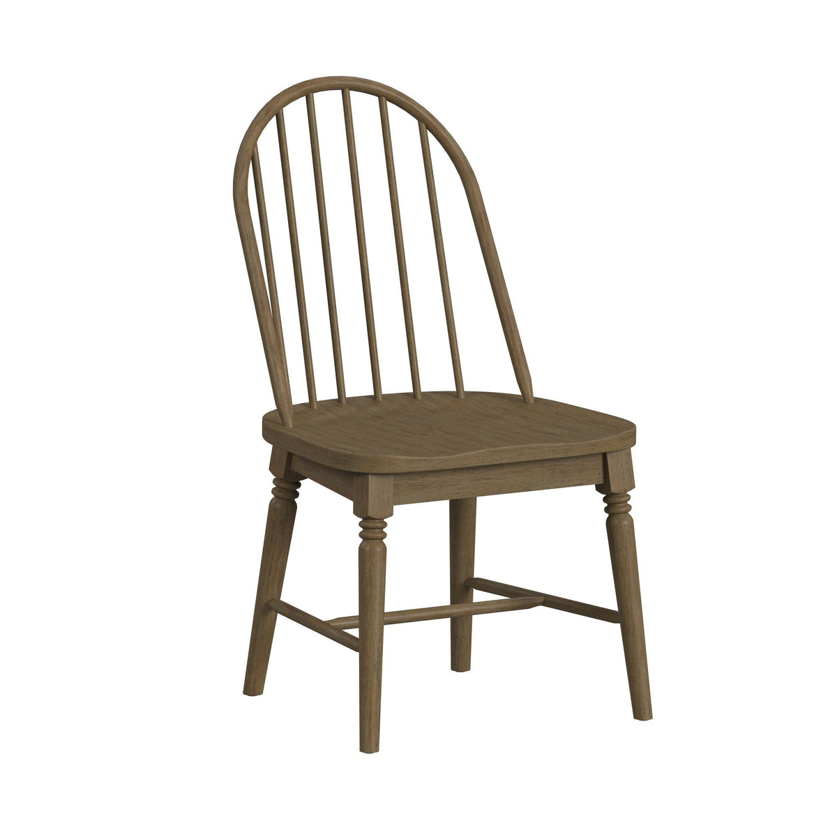 Heritage - 5 Piece Standard Height Dining Set (Round Table And Four Oak Brown Chairs) - Oak Brown And Black