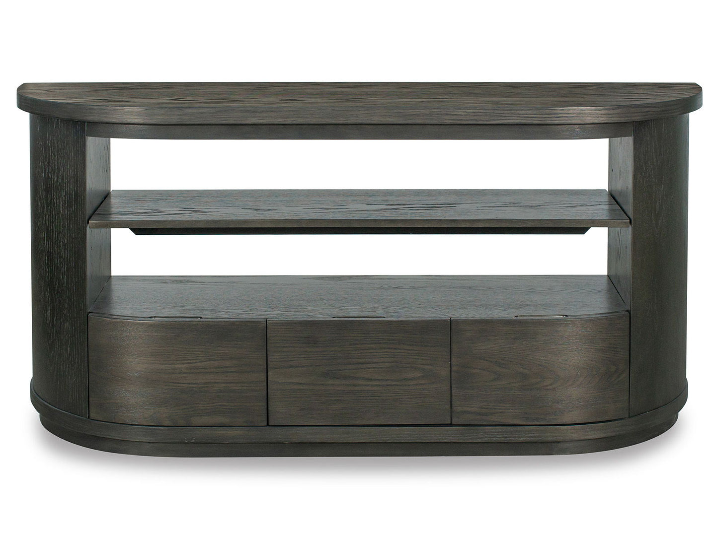 Bosley - Wood Demilune Sofa Table - Coffee Bean