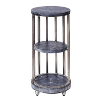 Marble 3-Tier Spot Table - Silver