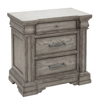 Madison Ridge - 3 Drawer Nightstand - Heritage Taupe