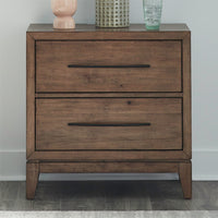Shaker Lakes - Nightstand With Charging Station - Harvest Brown