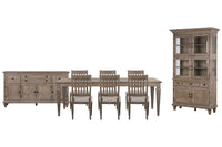 Lancaster - 9 Piece Extendable Rectangular Dining Table Set
