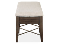 Westley Falls - Bench With Upholstered Seat - Graphite