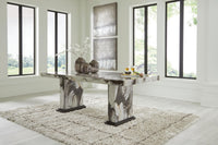 Jeshina - Dining Table - Dark Brown / Beige