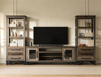 Loft - TV Stand / Wall Unit - Two Tone Gray / Brown
