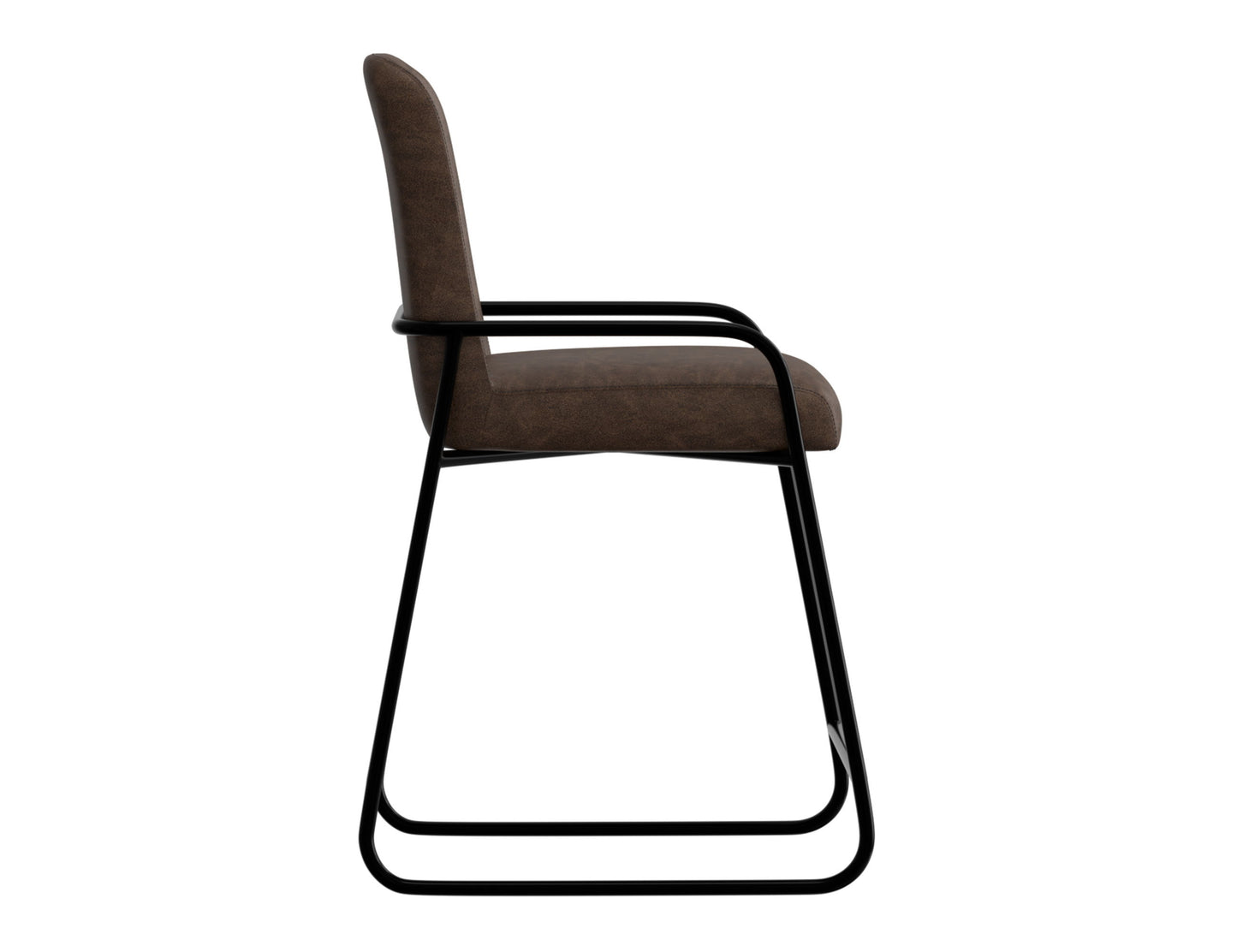 Seating - 30" Upholstered Barstool, Wooden Frame & Metal Base - Chocolate Brown