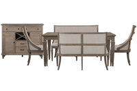 Lancaster - 6 Piece Extendable Rectangular Dining Table Set