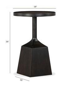 Lindon - Round Pedestal Accent End Table