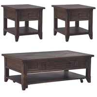 Paradise Valley - 3 Piece Table Set - Saddle Brown