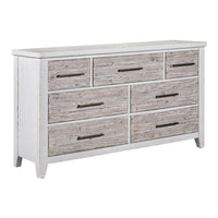 Backroads - 7 Drawer Dresser - Weathered White