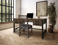 Loft Brown - Chair With Fabric Seat (Set of 2) - Two Tone Gray / Brown