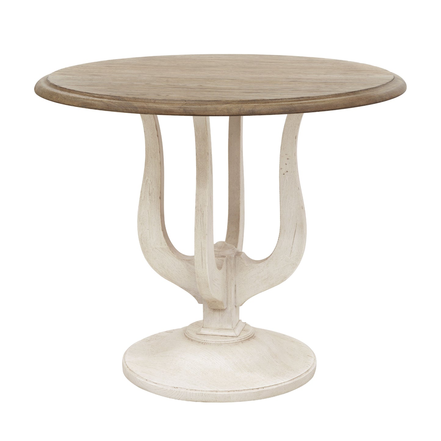 Two Toned Entry Table With Harp-Shaped Base - Multi