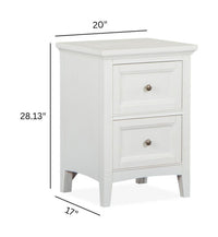 Heron Cove - Small Drawer Nightstand - Chalk White And Dovetail Gray