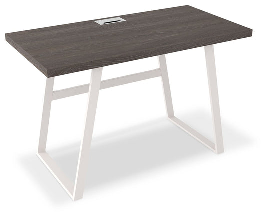 Dorrinson - White / Black / Gray - Home Office Desk