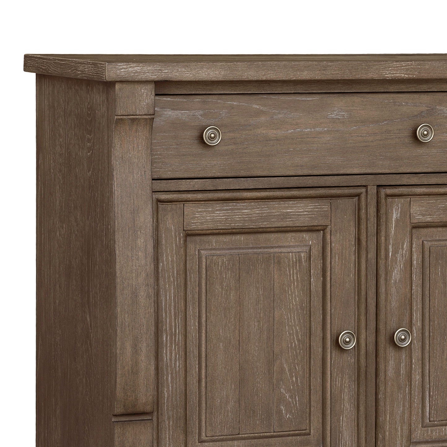 Lawson's Creek - 3-Door Server With Storage Drawers - Dark Brown