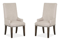 Bellamy - Upholstered Host Chair (Set of 2) - Peppercorn
